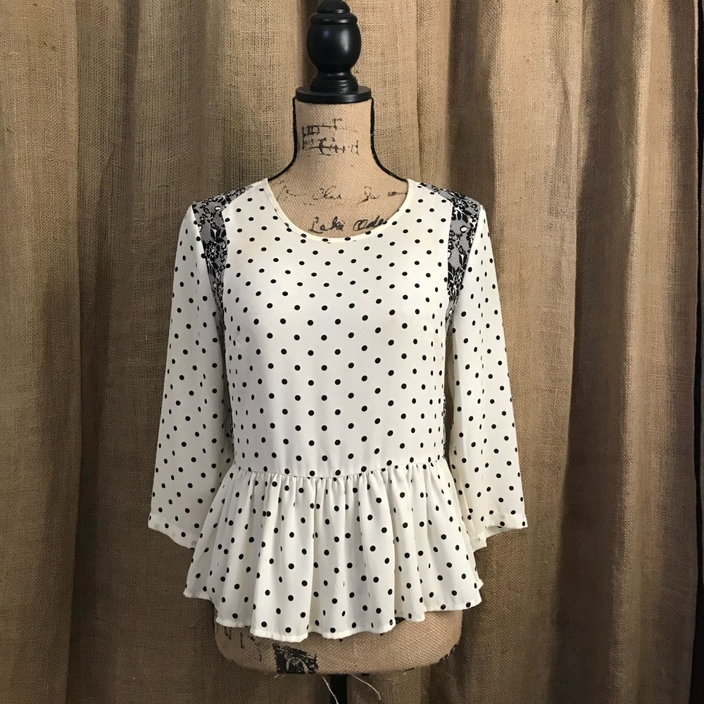 Polka Dot Peplum
